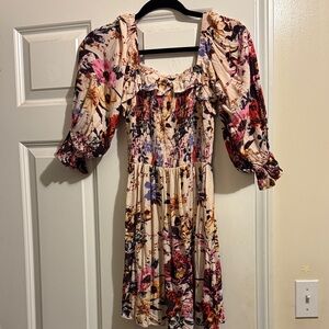 Floral Puff Sleeve Dress